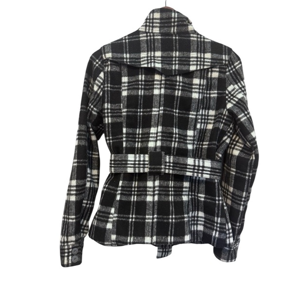 Jou Jou Black and White Flannel Zip Up Winter Coat - Picture 8 of 9